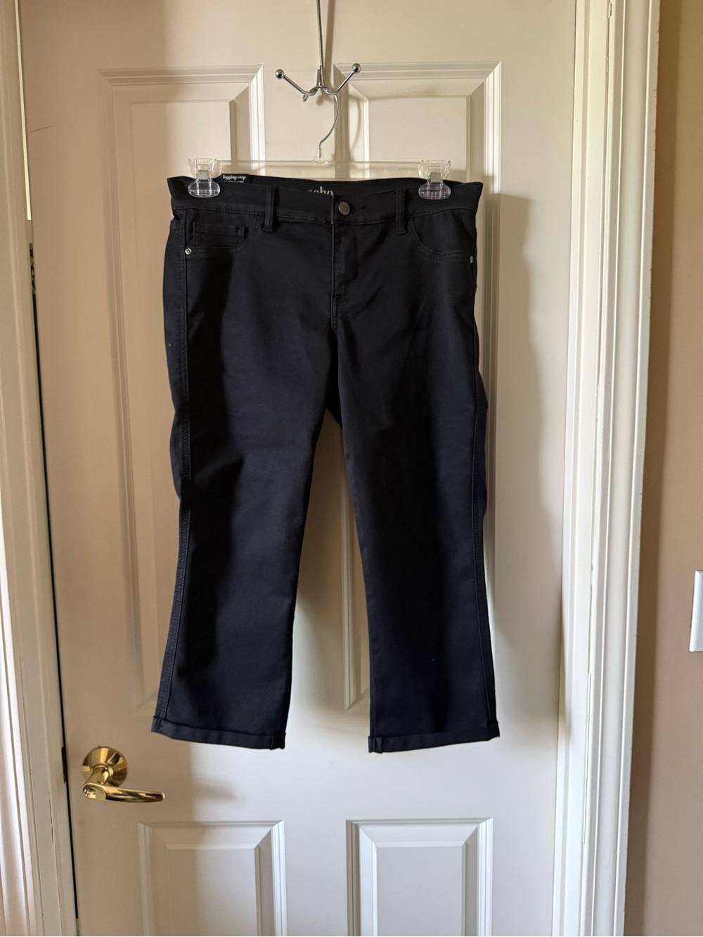 WHBM Black Women's Stretch Crop Jeans